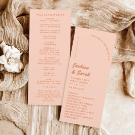 Programa Boho Retro Orange Wedding