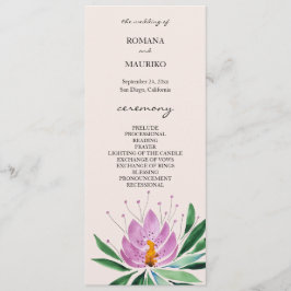 Programa Boho Romântico Lilac Lotus Watercolor Art