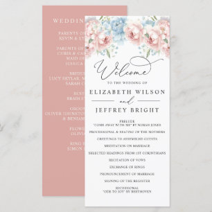 Programa Boho Summer Primavera Blush Casamento Floral