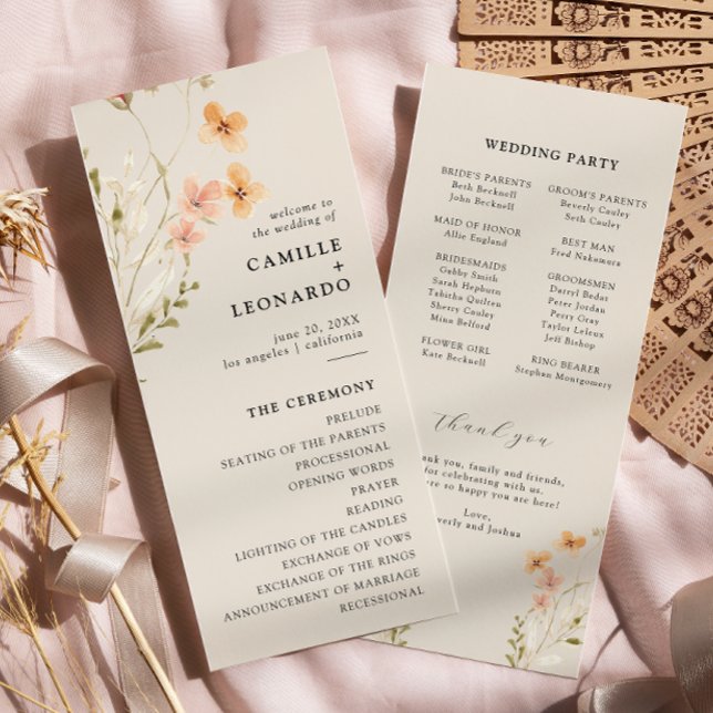 Programa Boho Wildflower Wedding (Criador carregado)