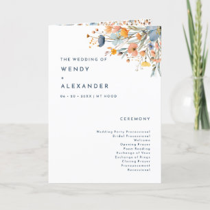 Programa Bold Elegant Floral Wedding
