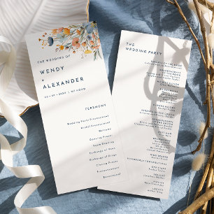 Programa Bold Elegant Floral Wedding Flat
