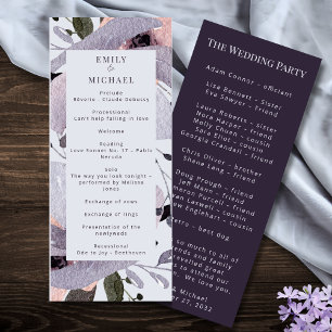 Programa Bold Violet Plum Mauve Floral Abstrato