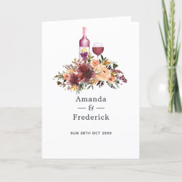 Programa Bordo Floral Vinho Casamento Pêssego