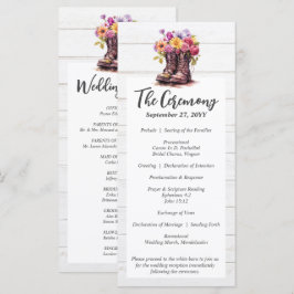 Programa Botas Rústicas de Madeira e Florais Casamento na F