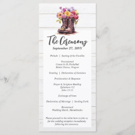 Programa Botas Rústicas de Madeira e Florais Casamento na F