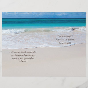 Programa branco do casamento de praia