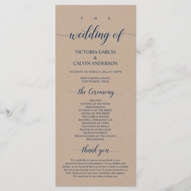 Programa Brown Kraft, Clássico Marinho Azul, Cerimônia de C (Frente)