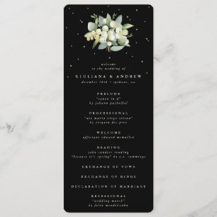 Programa Buquê de Noiva Elegante de Snowberry Preto + Eucal