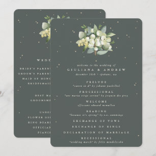 Programa Buquê de Noiva Elegante de Snowberry Verde + Eucal