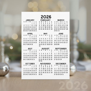 Programa Calendário de Visualização do Ano de cheio - Cartã