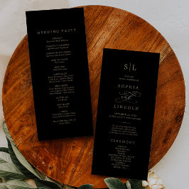 Programa Caligrafia Dourada romântica | Casamento por Monog