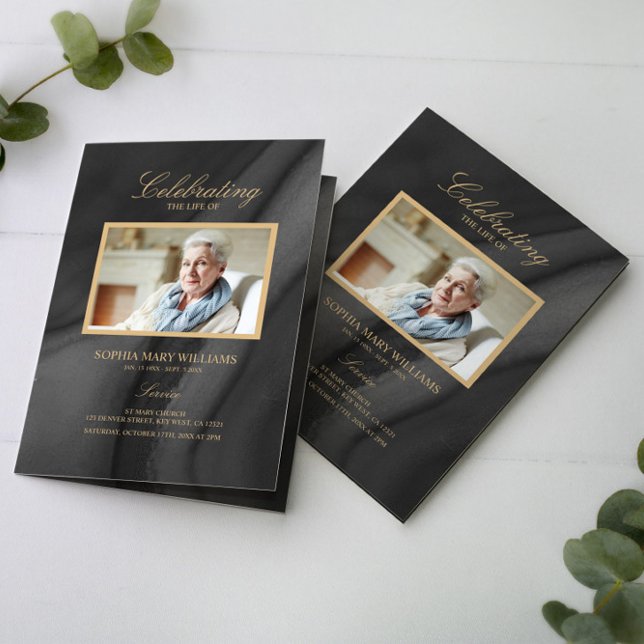 Programa Caligrafia Funerária Preta e Dourada |Programa Mem (Criador carregado)