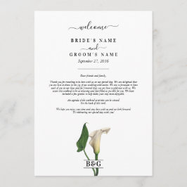 Programa Calla Lily Botânica Wedding Itinerário