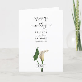 Programa Calla Lily Botanical Wedding Order Service