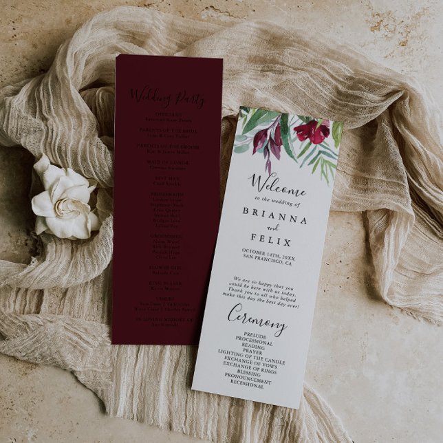 Programa Calliografia de Casamento Floral Tropical (Criador carregado)