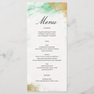 Programa Cardápio de Casamento Clássico Luxo Mármore