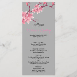 Programa Cardápio de Casamento da Flor de Cerejeira