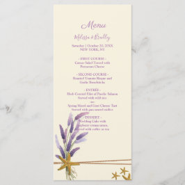 Programa Cardápio de casamento de estrela-do-mar bem simple