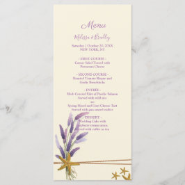 Programa Cardápio de casamento de estrela-do-mar bem simple
