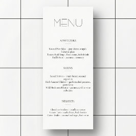 Programa Cardápio Minimalista de Restaurante ou Casamento c