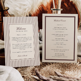 Programa Carta de Boas-Vindas e Itinerário de Casamento com