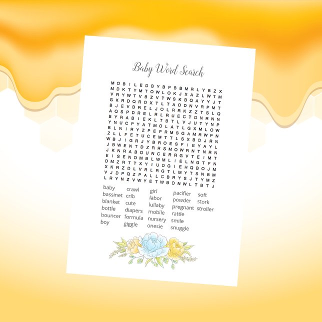 Programa Cartaz do Bebê Word Search Boy Teddy Bear (Criador carregado)