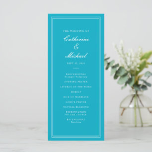 Programa Casamento Absoluto de Bright Aqua Script Clássico