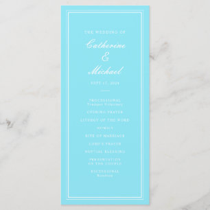 Programa Casamento Absoluto de Bright Aqua Script Clássico