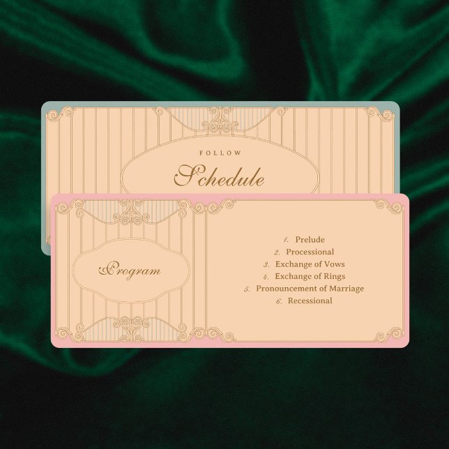 Programa Casamento Art Nouveau Ornamentado (Criador carregado)