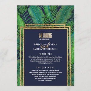 Programa Casamento Azul com Marinho Dourado verde-palmeira