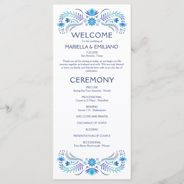Programa Casamento Azul Fiesta (Frente)