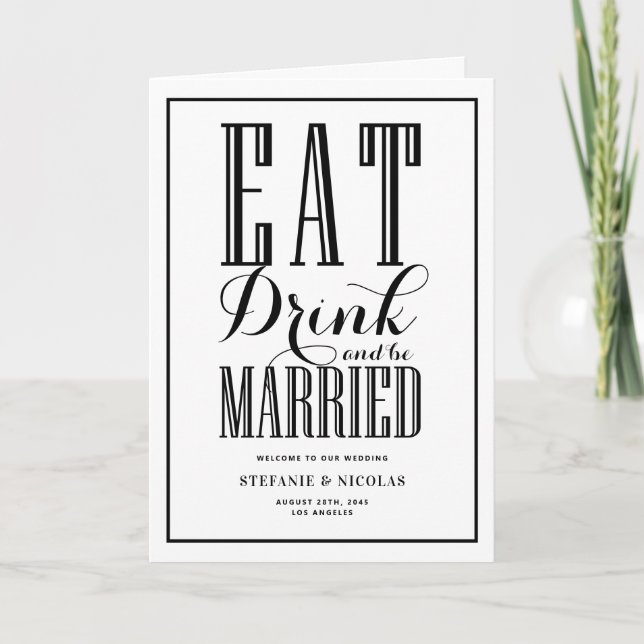 Programa Casamento Black Eat, Drink and Be Married (Frente)