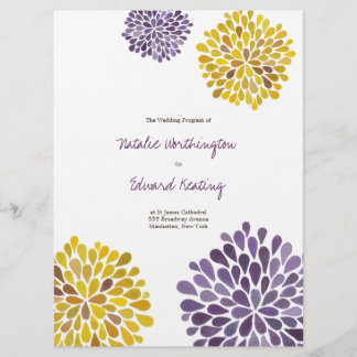 Programa Casamento Blooms de Flor Amarelo Roxo