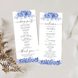 Programa Casamento Blue Porcelain Floral Chinoiserie