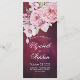 Programa Casamento Boho Floral Feenas Borgonha Ver