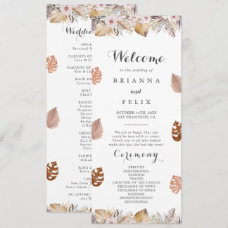 Programa Casamento Boho Neutro Rústico