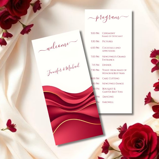 Programa Casamento Borgonha (Burgundy Wedding Program )