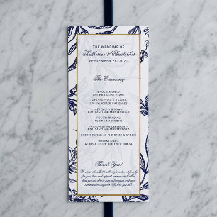 Programa Casamento botânico Dourado dos azuis marinhos