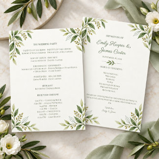Programa Casamento Botânico Moderno em Verde Cítrico