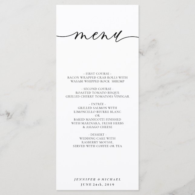 Programa Casamento Branco Moderno Simples Limpo Minimalista (Frente)