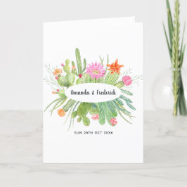 Programa Casamento Cactus Watercolor