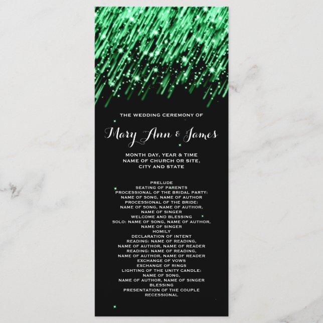 Programa Casamento Caindo Estrelas "Emerald Green" (Frente)