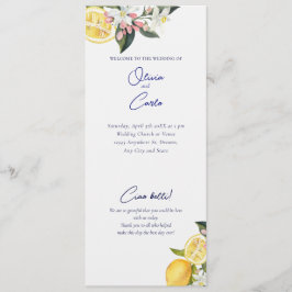 Programa Casamento Cerimônia Mediterrâneo Limão