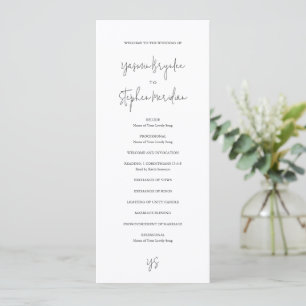 Programa Casamento Chic Moderno Preto e Branco