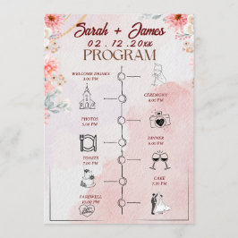 Programa Casamento Chic Pink Floral