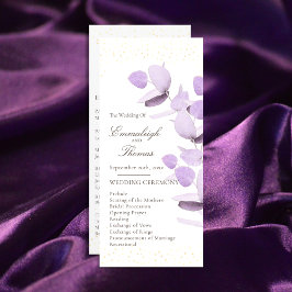Programa Casamento Clássico de Lavanda Eucalyptus Glitter