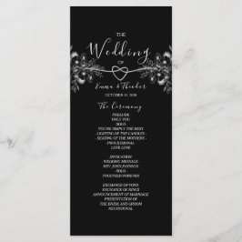 Programa Casamento Clássico Elegante Preto e Branco