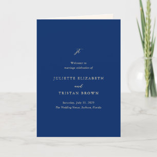 Programa Casamento Clássico em Azul Marinho e Creme