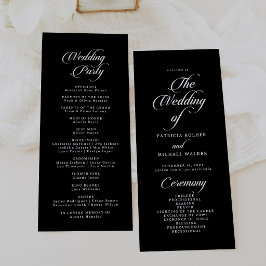 Programa Casamento Clássico Preto e Branco de Comprimento d
